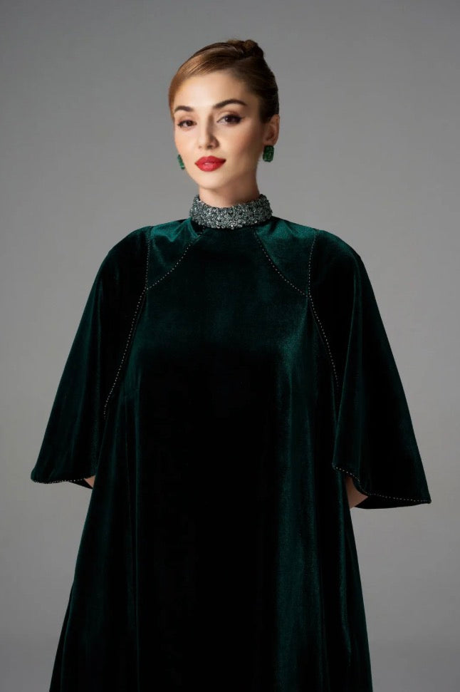 The Emerald Cape Dress