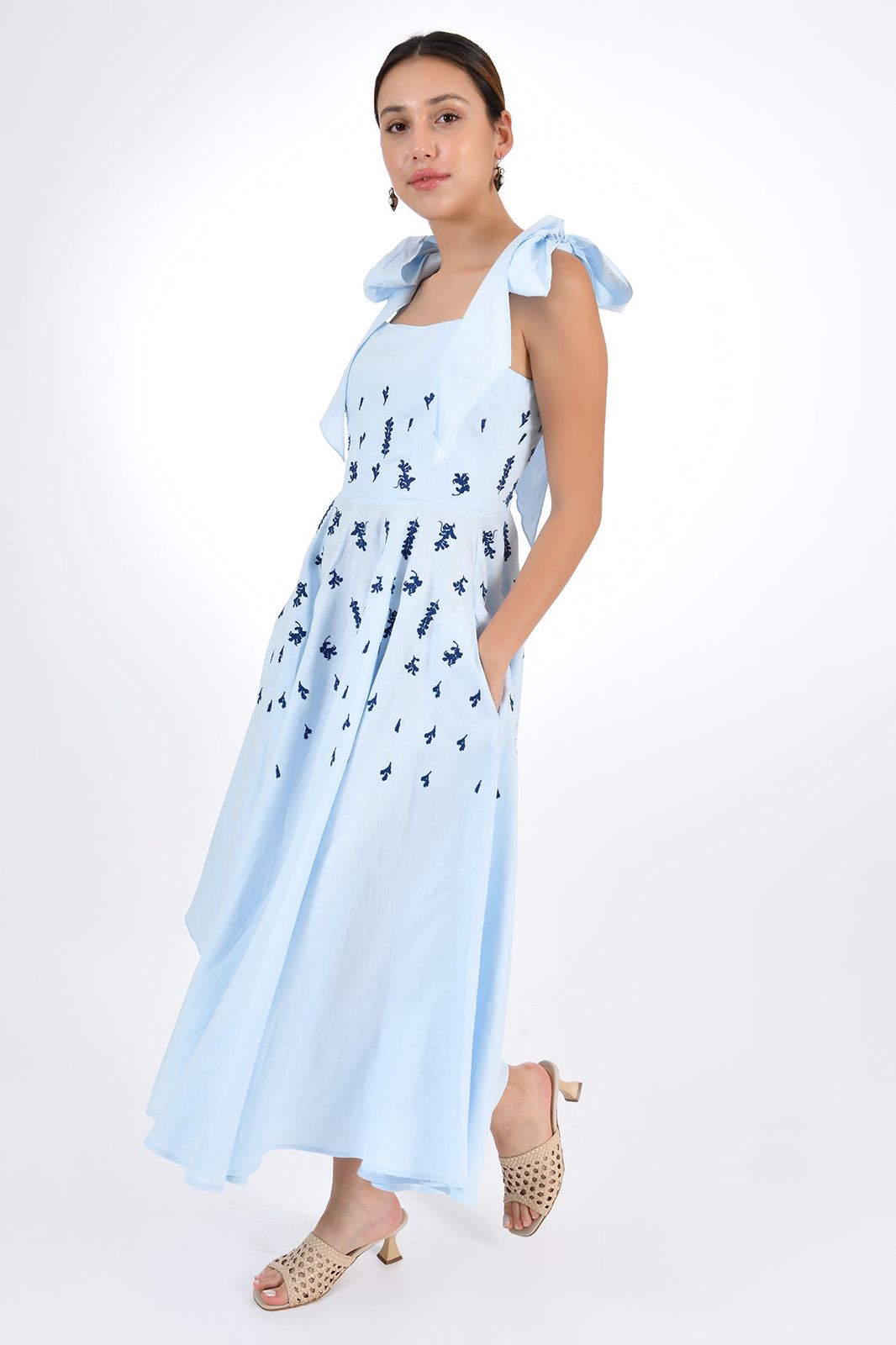 Sky Blossom Handpainted Dress