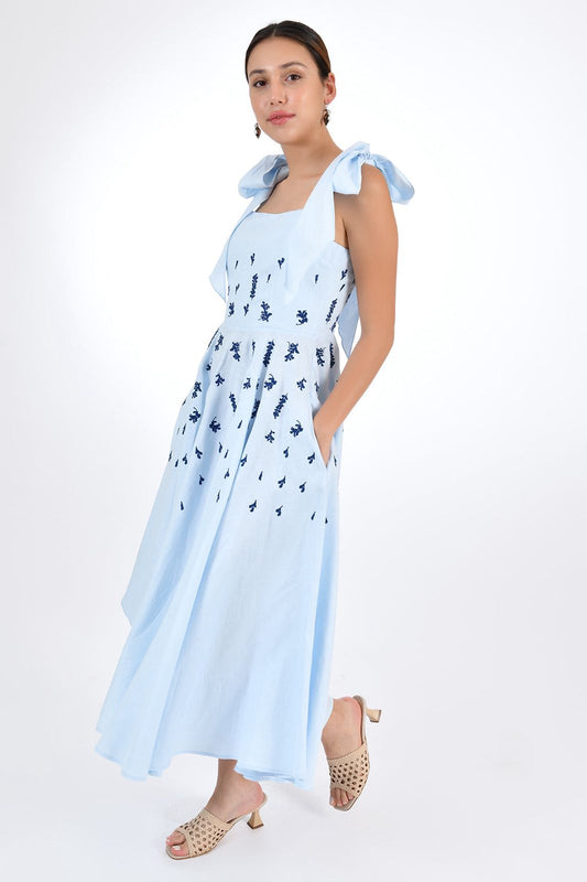 Sky Blossom Handpainted Dress